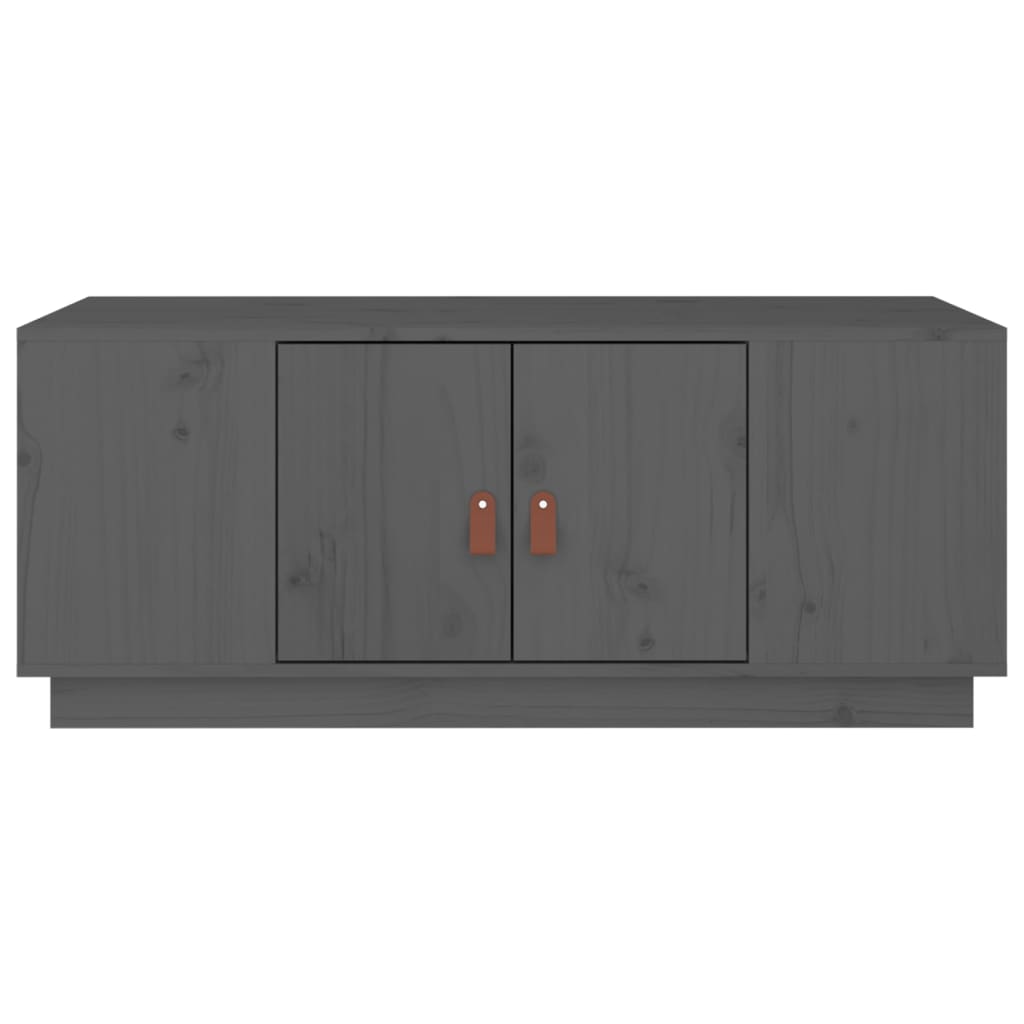 Table basse Gris 100x50x41 cm Bois massif de pin - XIOS