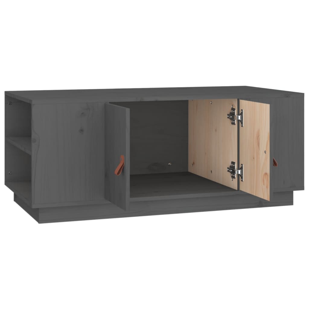 Table basse Gris 100x50x41 cm Bois massif de pin - XIOS
