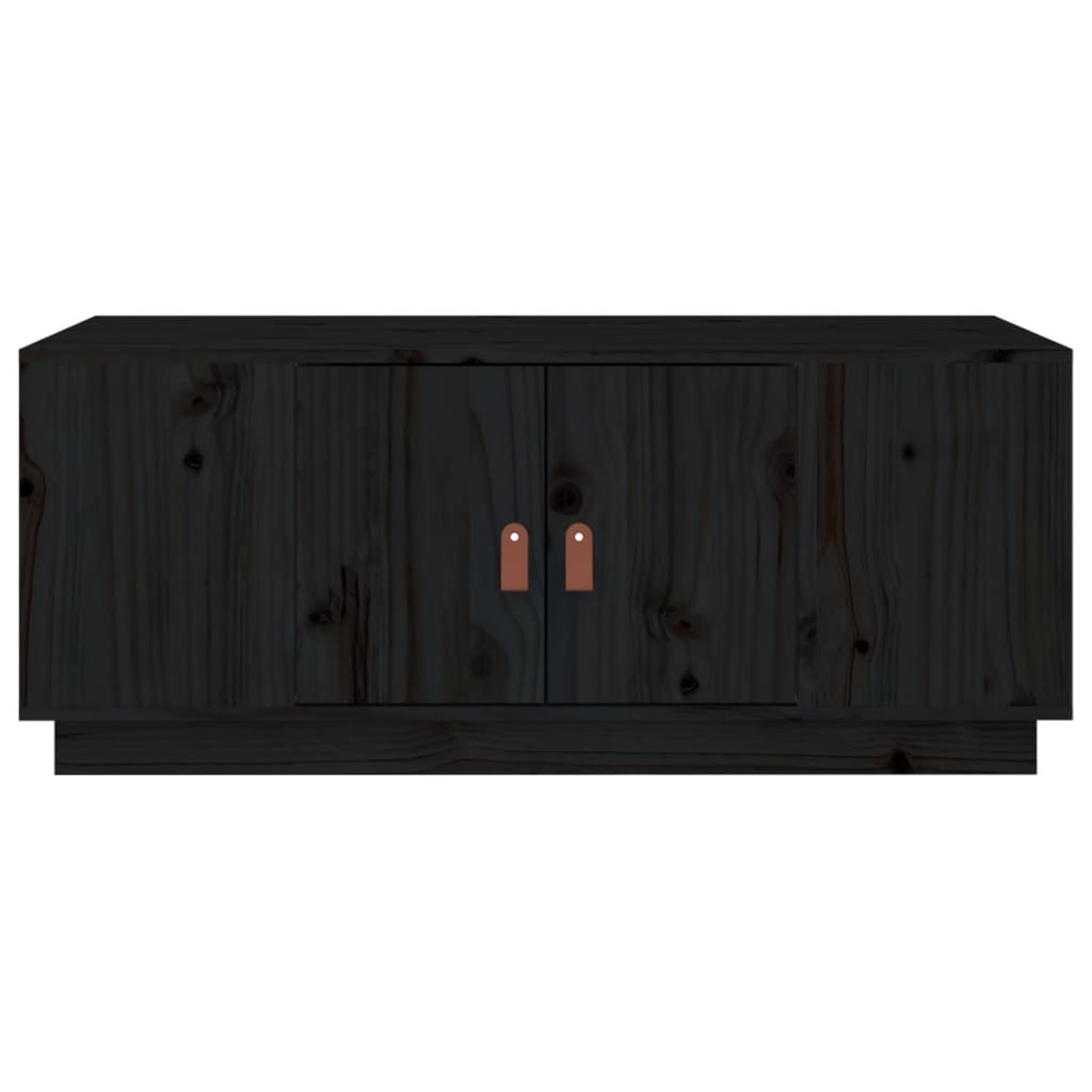 Table basse Noir 100x50x41 cm Bois massif de pin - XIOS
