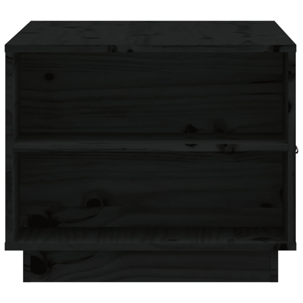 Table basse Noir 100x50x41 cm Bois massif de pin - XIOS