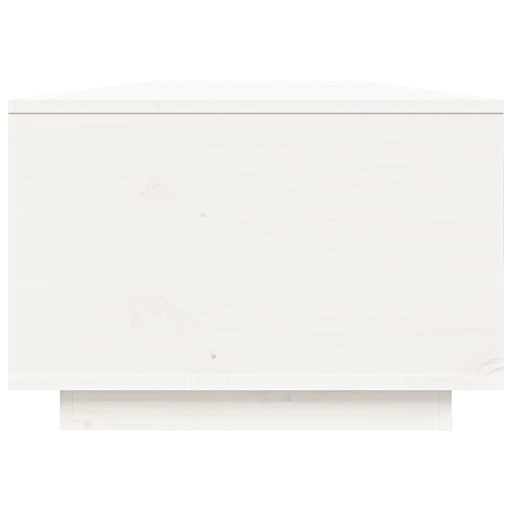 Table basse Blanc 80x50x35,5 cm Bois massif de pin - XIOS