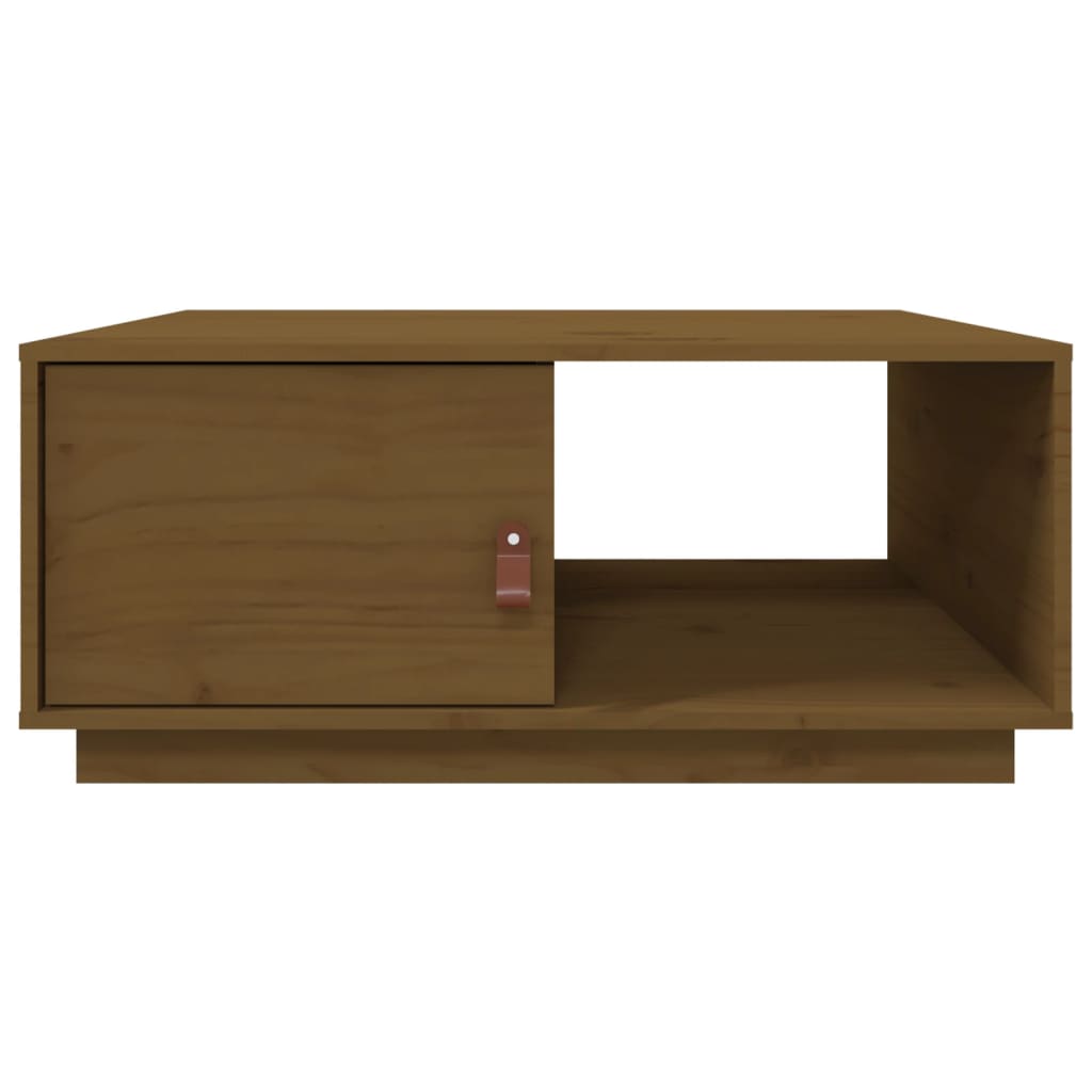 Table basse Marron miel 80x50x35,5 cm Bois massif de pin - XIOS