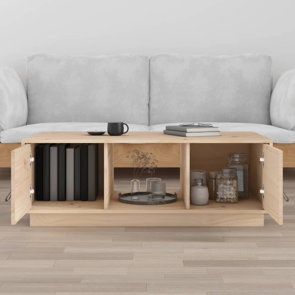 Table basse 100x50x35 cm Bois massif de pin - XIOS