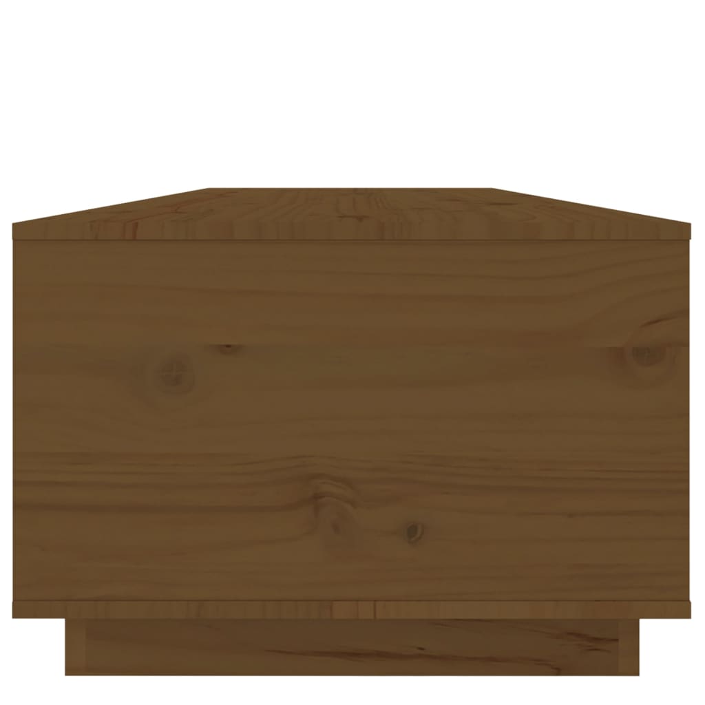 Table basse Marron miel 100x50x35 cm Bois massif de pin - XIOS