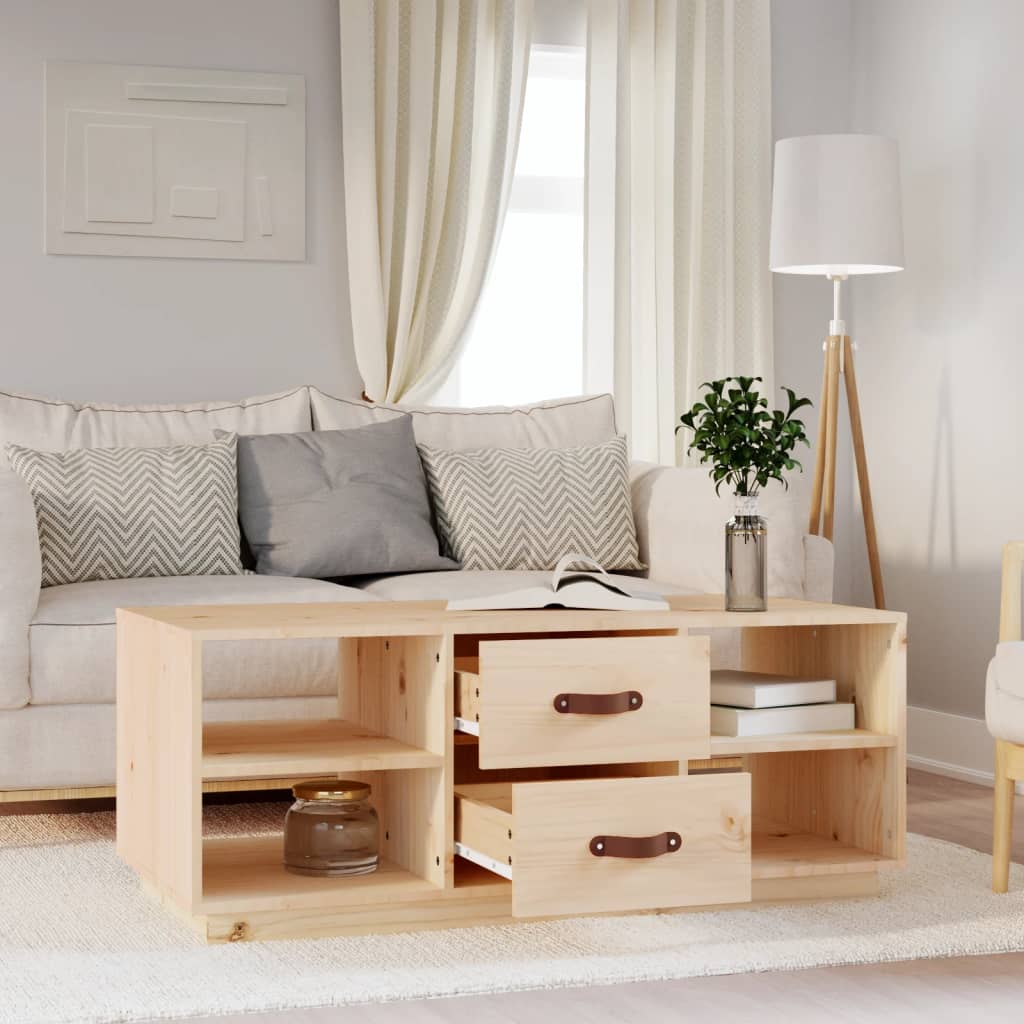 Table basse 100x50x41 cm Bois massif de pin - XIOS