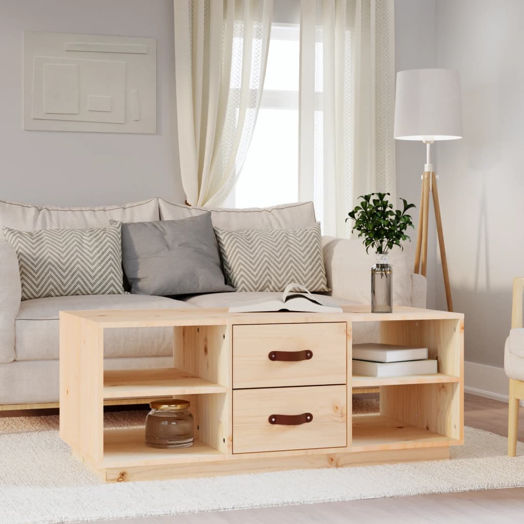 Table basse 100x50x41 cm Bois massif de pin - XIOS