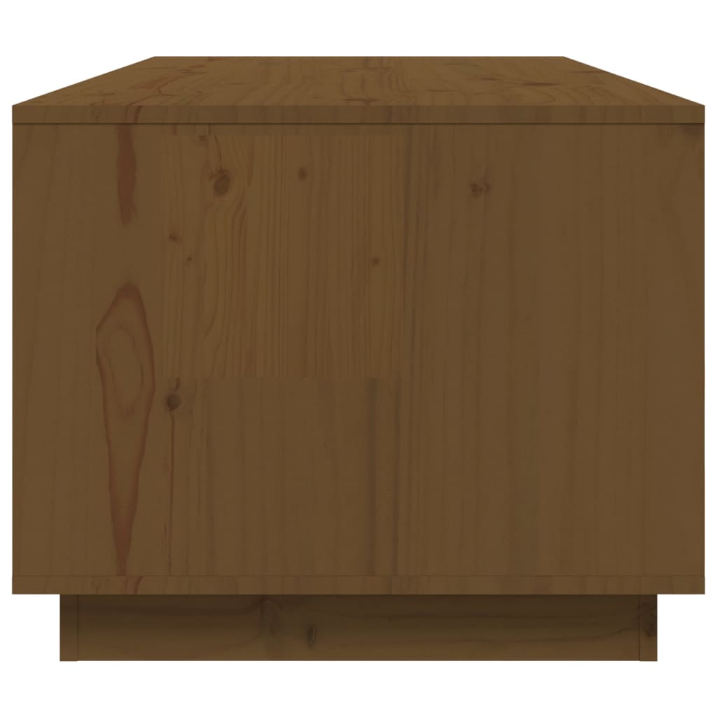 Table basse Marron miel 100x50x41 cm Bois massif de pin - XIOS