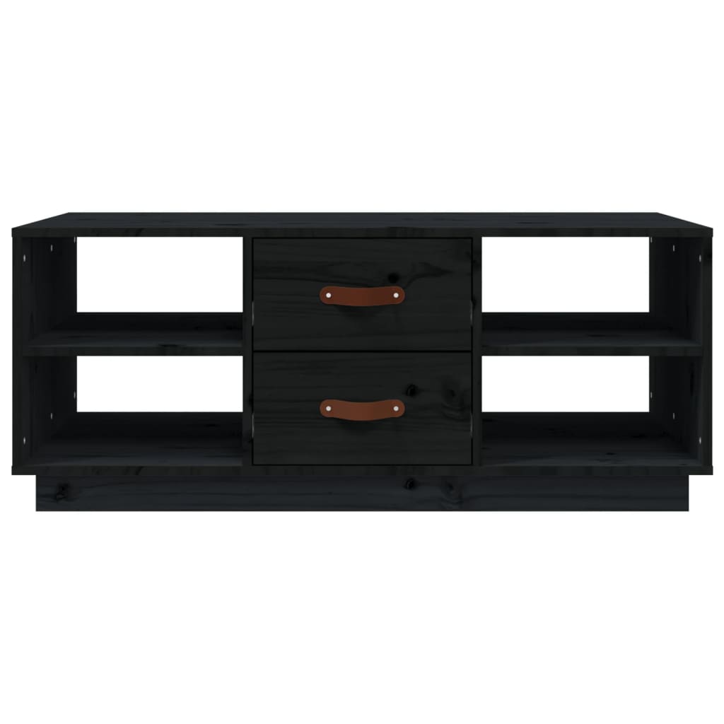 Table basse Noir 100x50x41 cm Bois massif de pin - XIOS