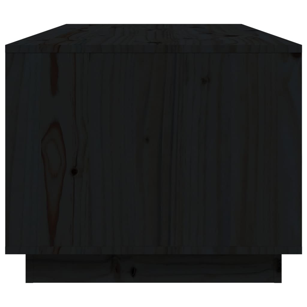 Table basse Noir 100x50x41 cm Bois massif de pin - XIOS