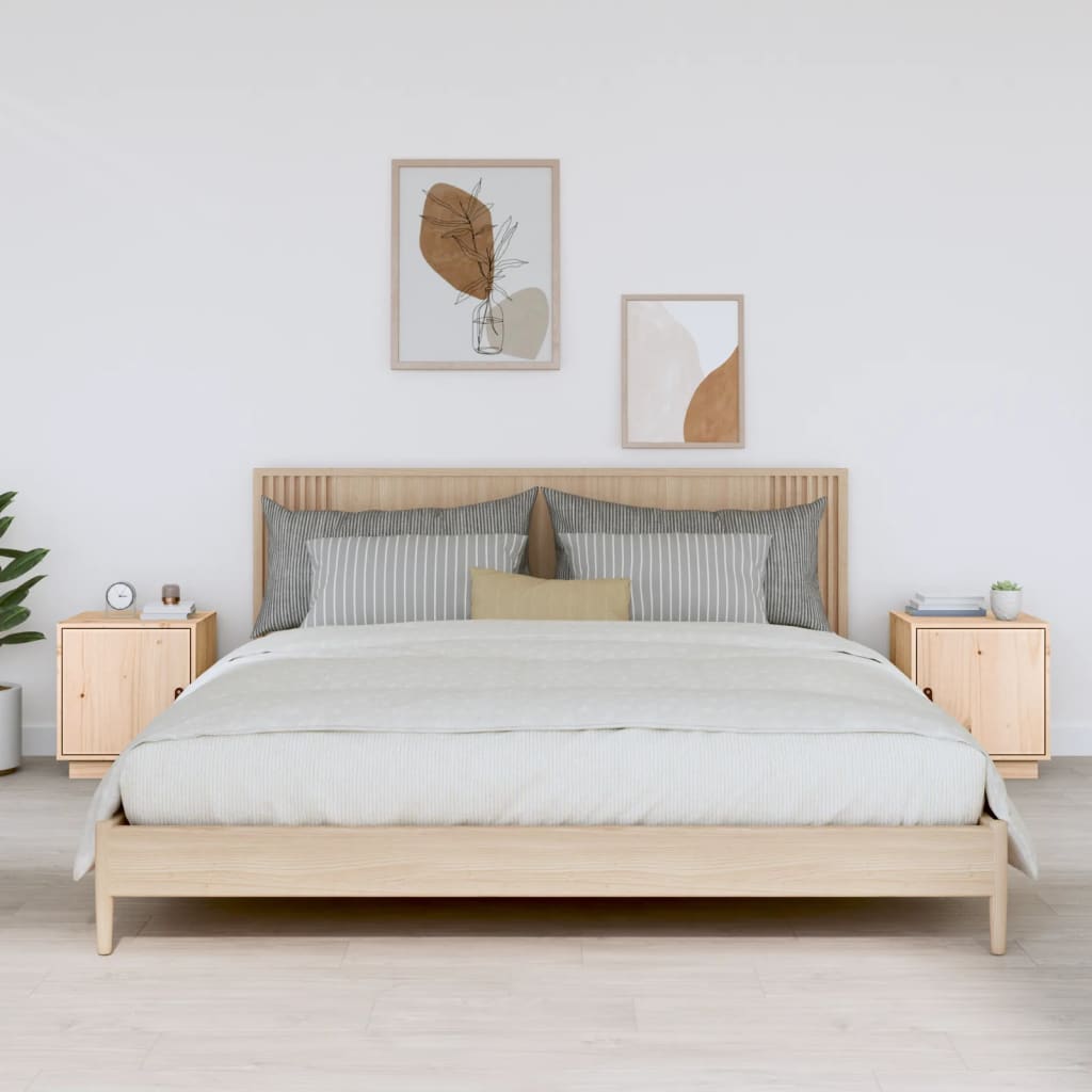 Tables de chevet 2 pcs 40x34x45 cm Bois de pin massif - XIOS