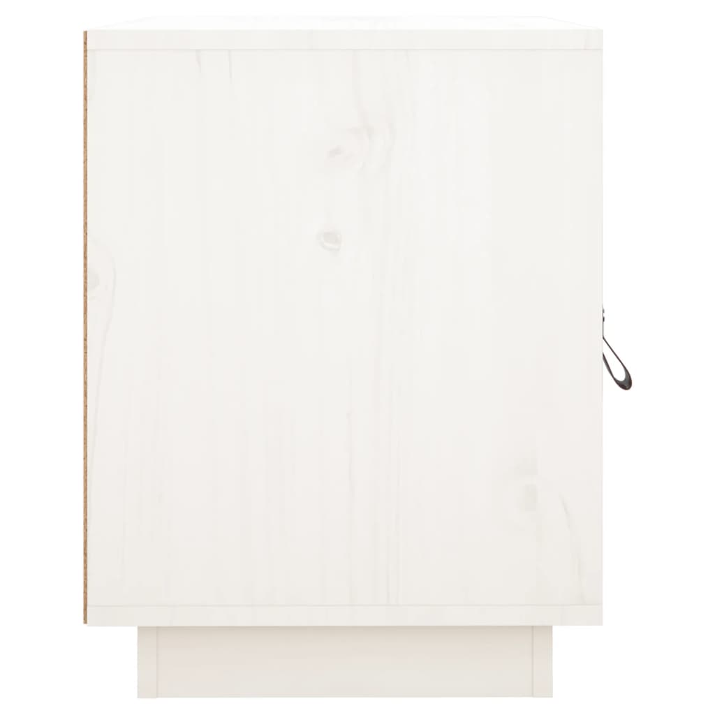 Table de chevet Blanc 40x34x45 cm Bois de pin massif - XIOS
