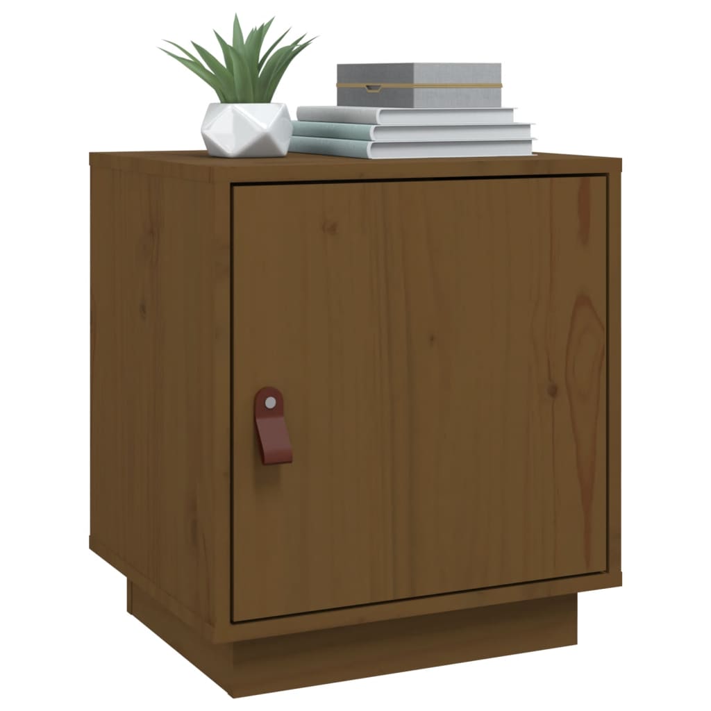 Tables de chevet 2pcs Marron miel 40x34x45cm Bois de pin massif - XIOS