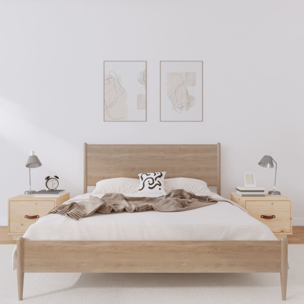 Tables de chevet 2 pcs 40x34x35 cm Bois de pin massif - XIOS