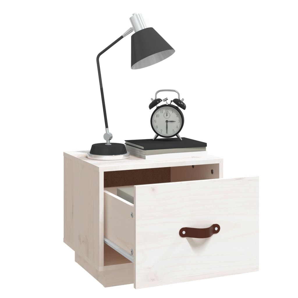 Tables de chevet 2 pcs Blanc 40x34x35 cm Bois de pin massif - XIOS