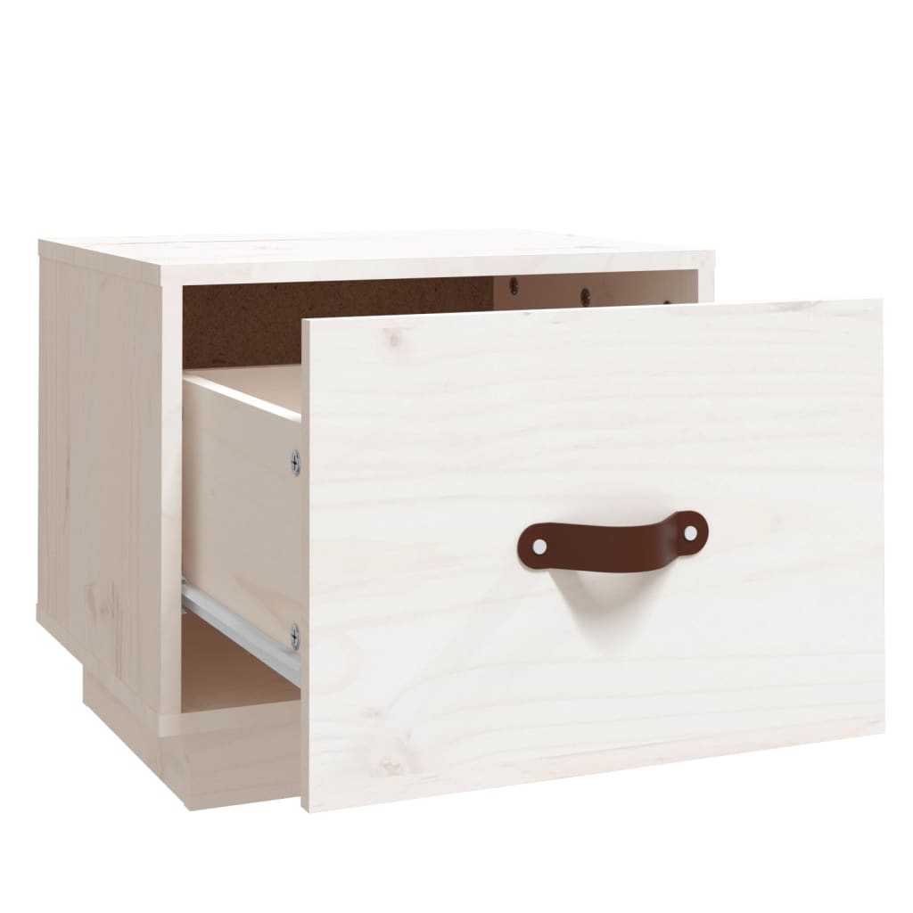 Tables de chevet 2 pcs Blanc 40x34x35 cm Bois de pin massif - XIOS