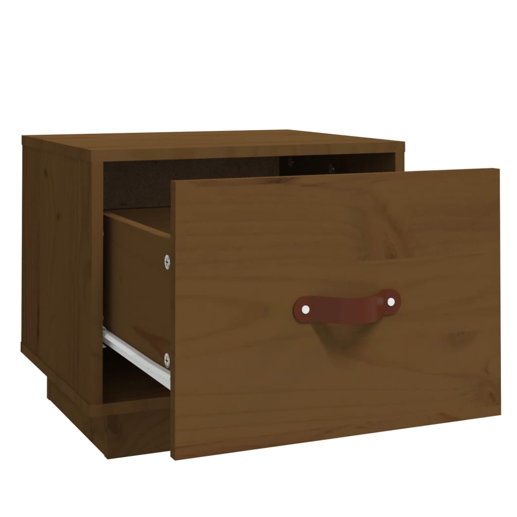 Tables de chevet 2pcs Marron miel 40x34x35cm Bois de pin massif - XIOS