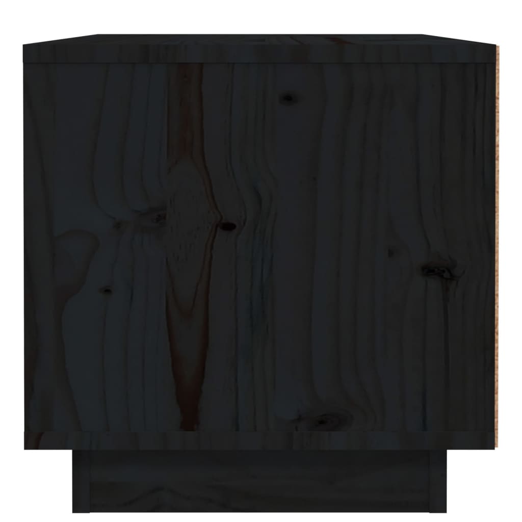 Table de chevet Noir 40x34x35 cm Bois de pin solide - XIOS
