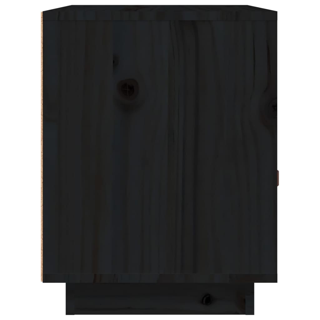 Tables de chevet 2 pcs Noir 40x34x45 cm Bois de pin massif - XIOS
