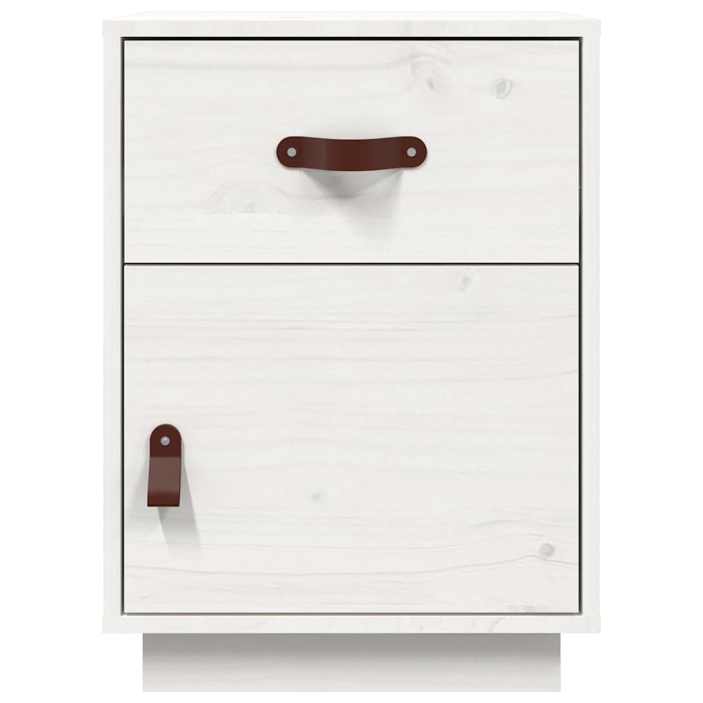 Table de chevet Blanc 40x34x55 cm Bois de pin solide - XIOS