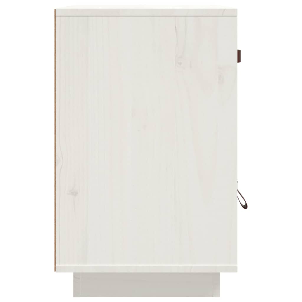 Table de chevet Blanc 40x34x55 cm Bois de pin solide - XIOS