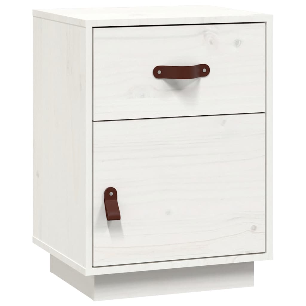 Tables de chevet 2 pcs Blanc 40x34x55 cm Bois de pin massif - XIOS