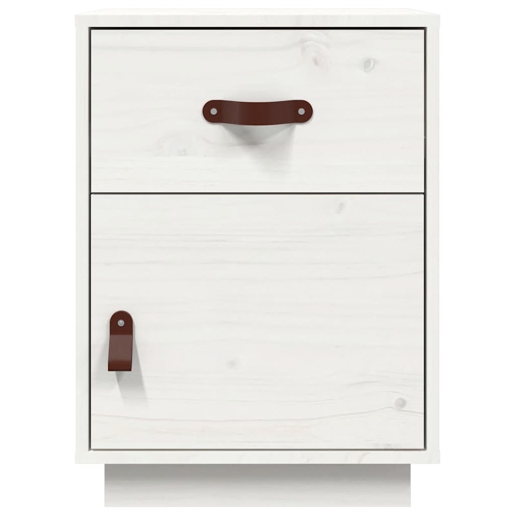 Tables de chevet 2 pcs Blanc 40x34x55 cm Bois de pin massif - XIOS