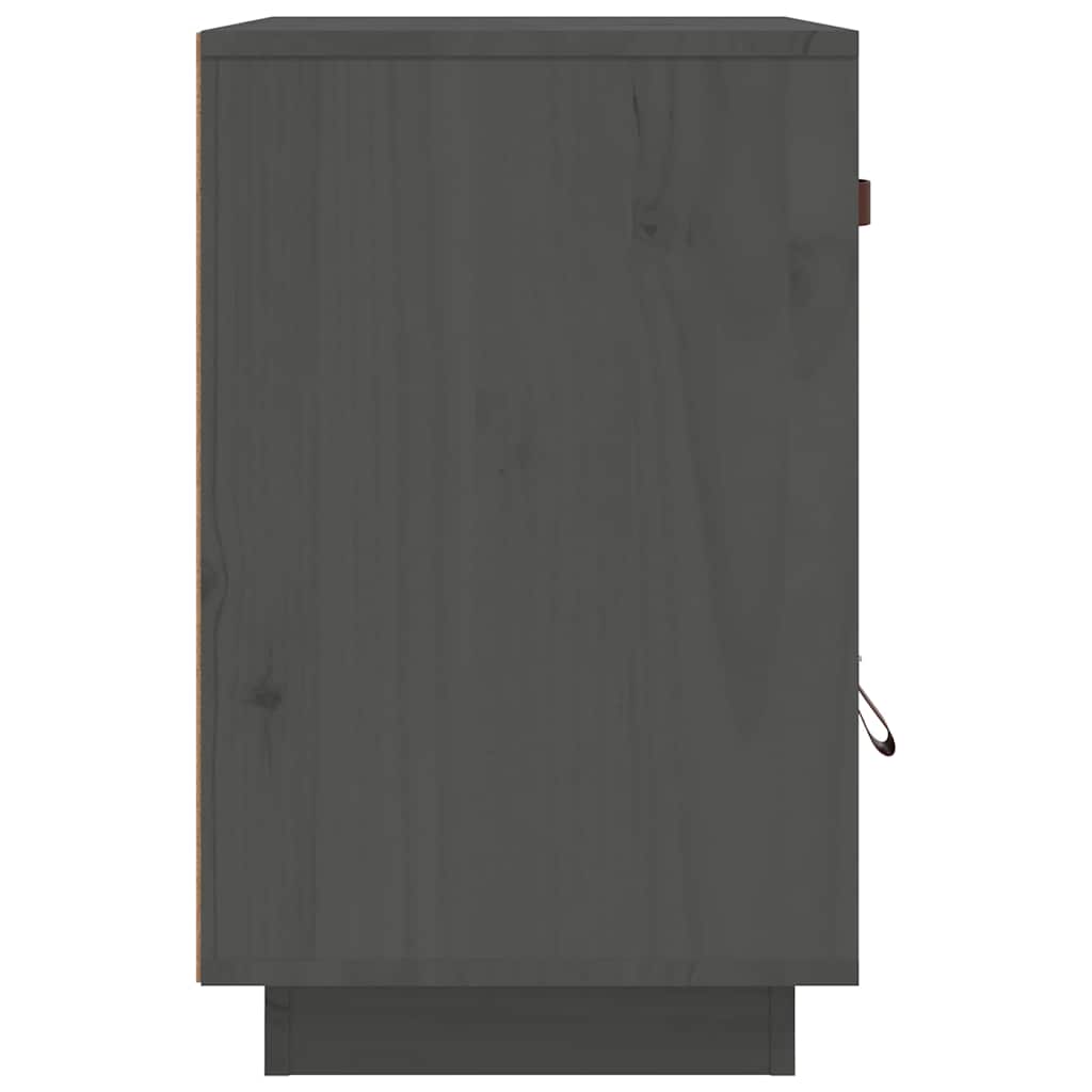 Table de chevet Gris 40x34x55 cm Bois de pin massif - XIOS