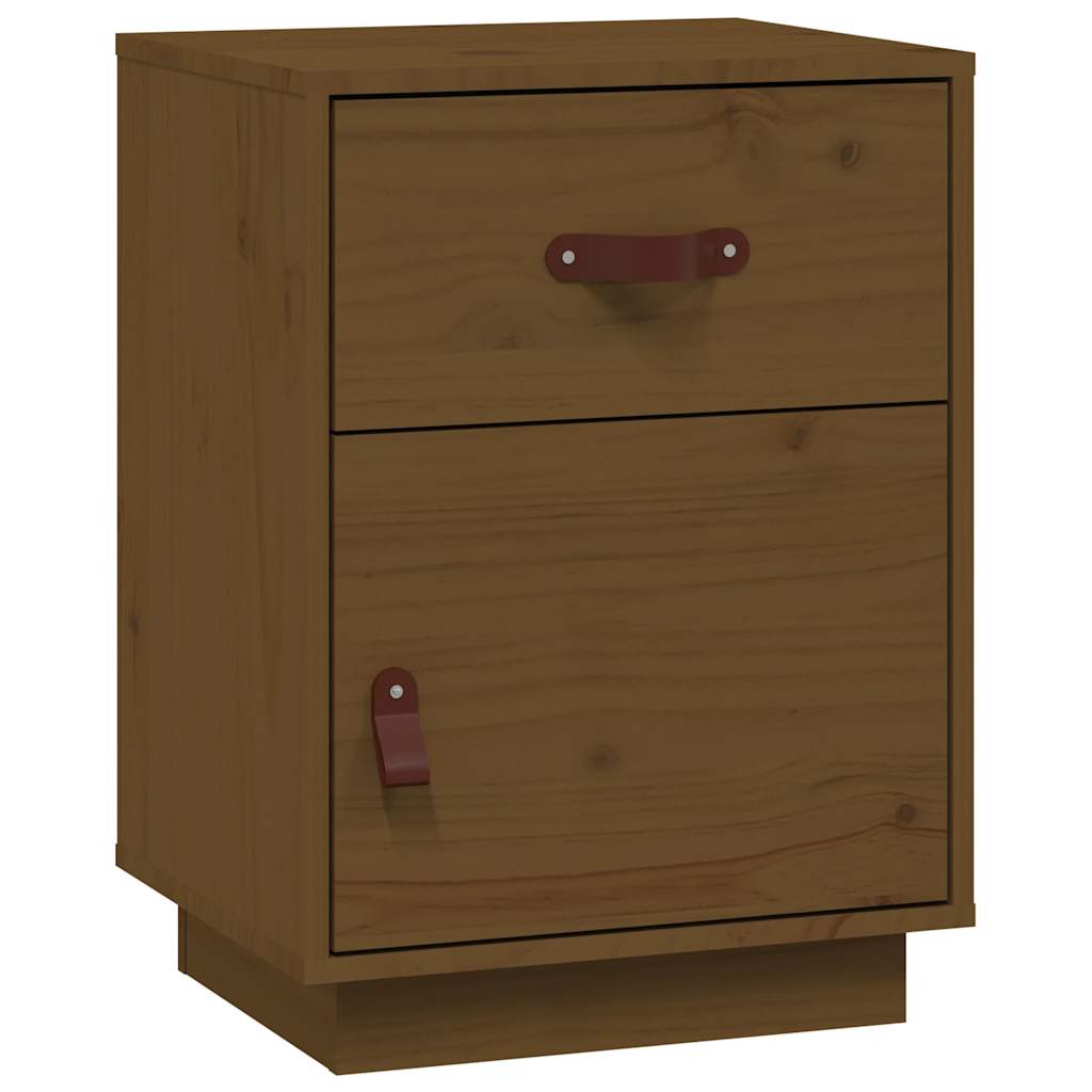 Table de chevet Marron miel 40x34x55 cm Bois de pin solide - XIOS