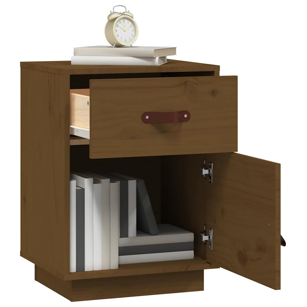 Table de chevet Marron miel 40x34x55 cm Bois de pin solide - XIOS