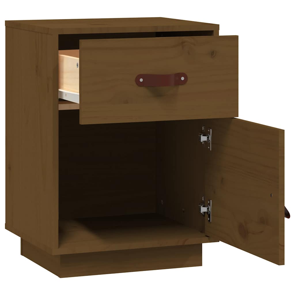 Table de chevet Marron miel 40x34x55 cm Bois de pin solide - XIOS