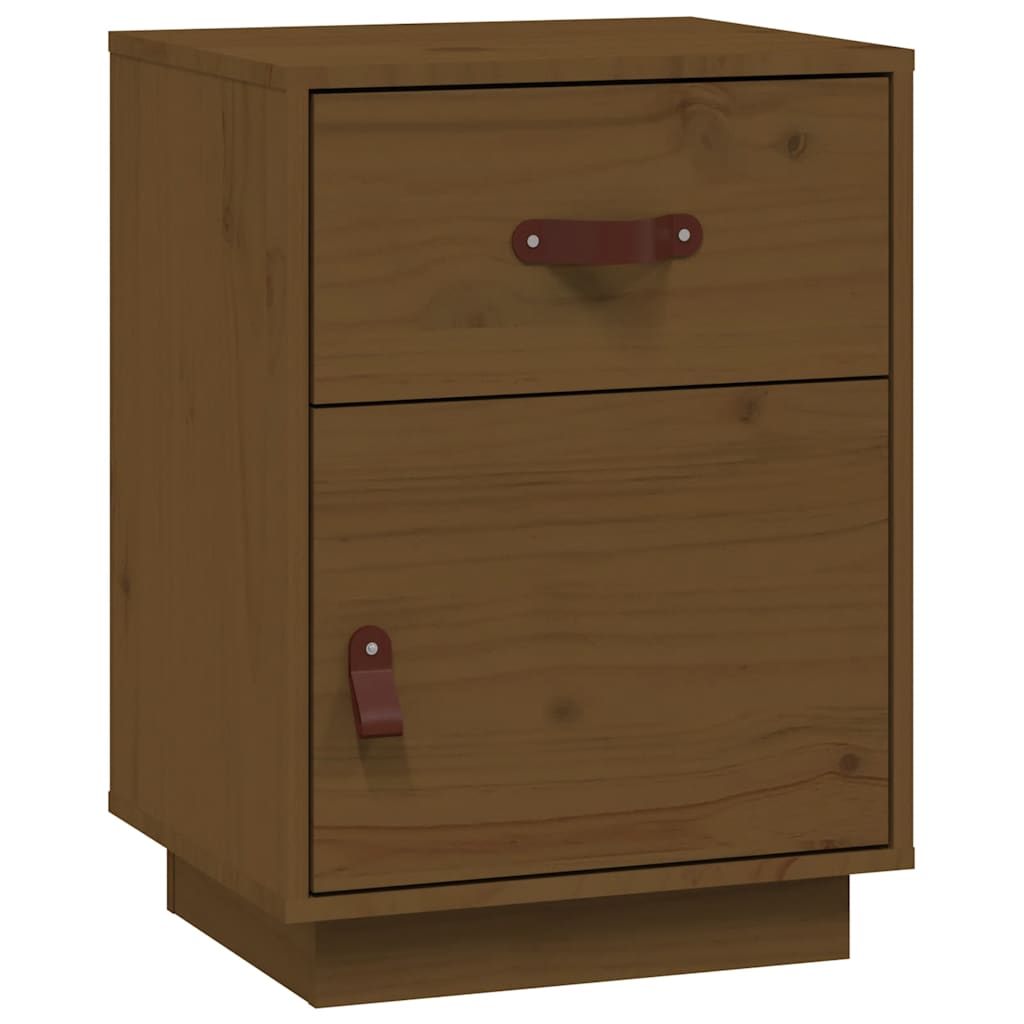 Tables de chevet 2pcs Marron miel 40x34x55cm Bois de pin massif - XIOS