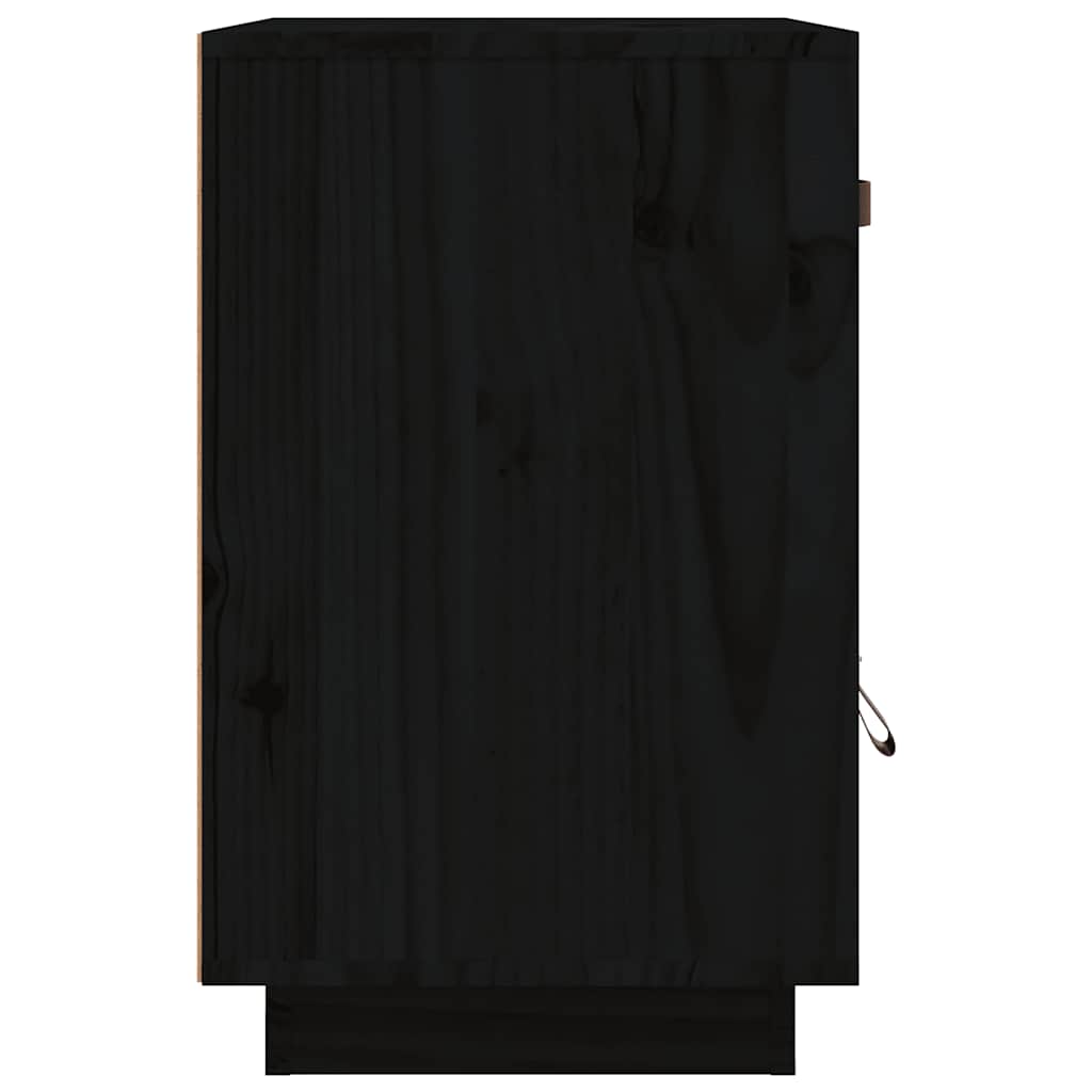 Table de chevet Noir 40x34x55 cm Bois de pin solide - XIOS