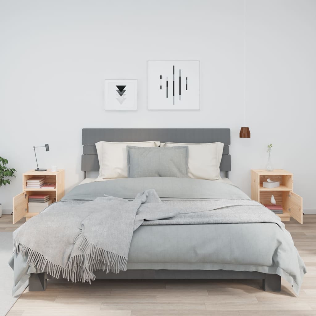 Tables de chevet 2 pcs 40x34x55 cm Bois de pin massif - XIOS
