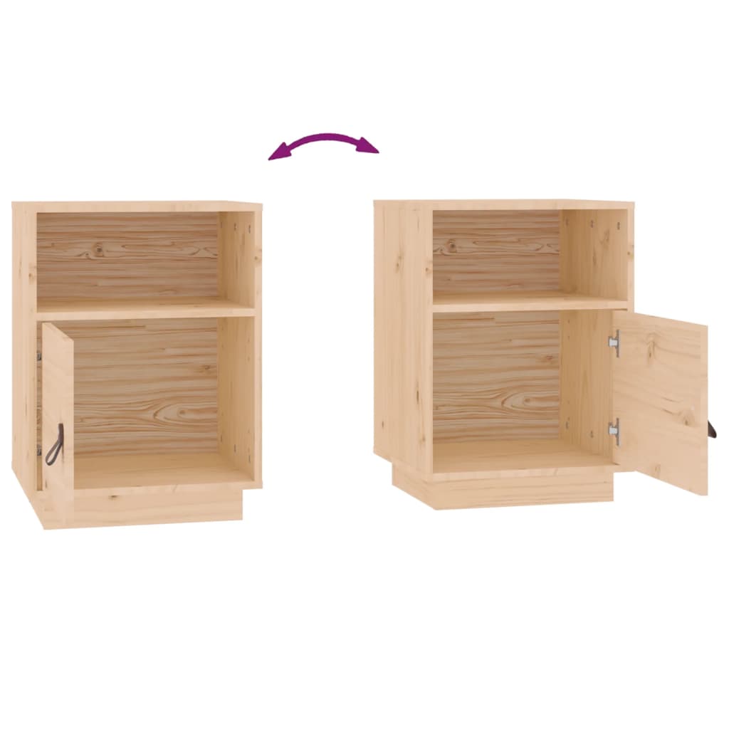 Tables de chevet 2 pcs 40x34x55 cm Bois de pin massif - XIOS