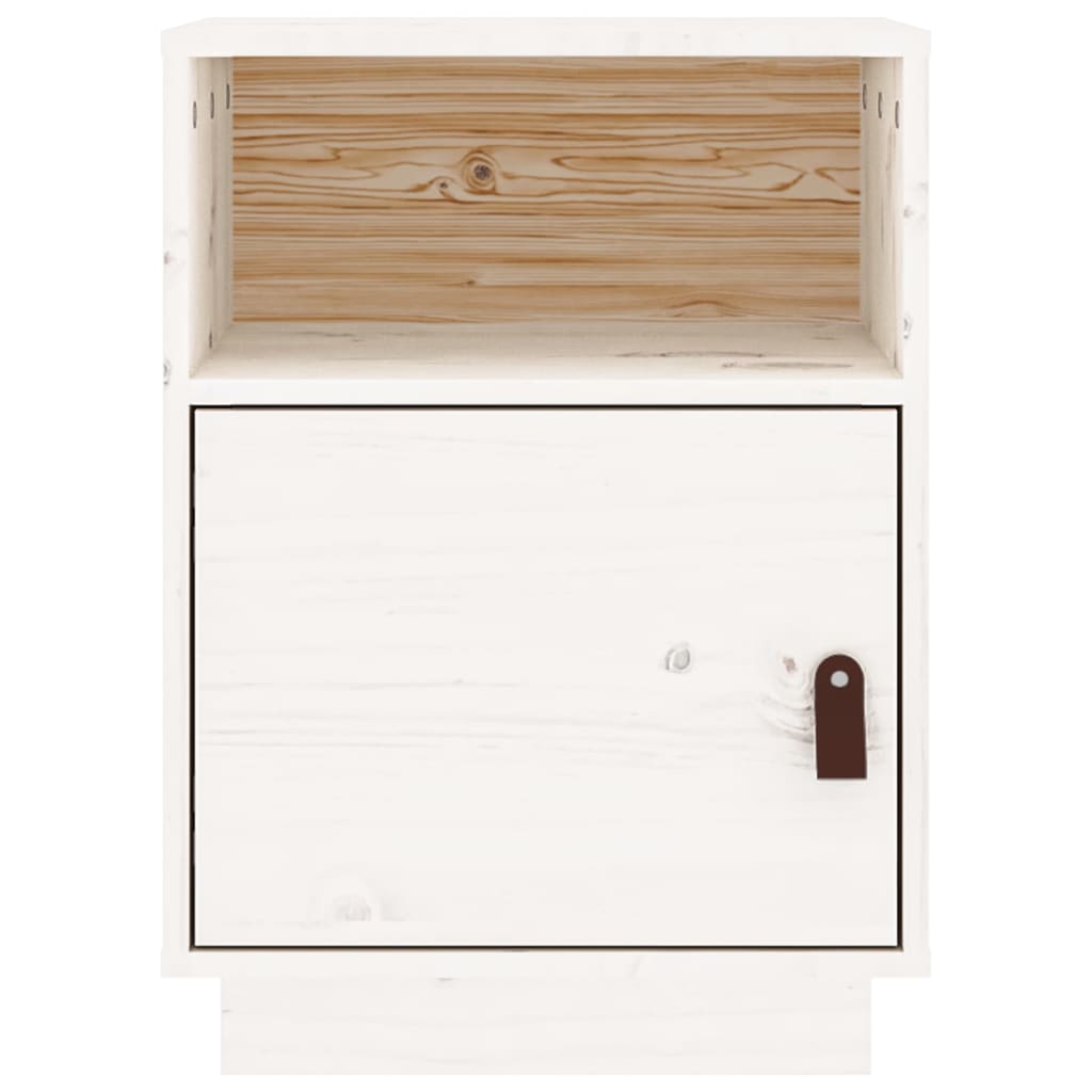 Tables de chevet 2 pcs Blanc 40x34x55 cm Bois de pin massif - XIOS