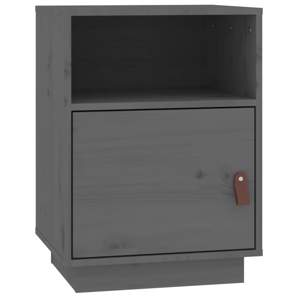 Tables de chevet 2 pcs Gris 40x34x55 cm Bois de pin massif - XIOS