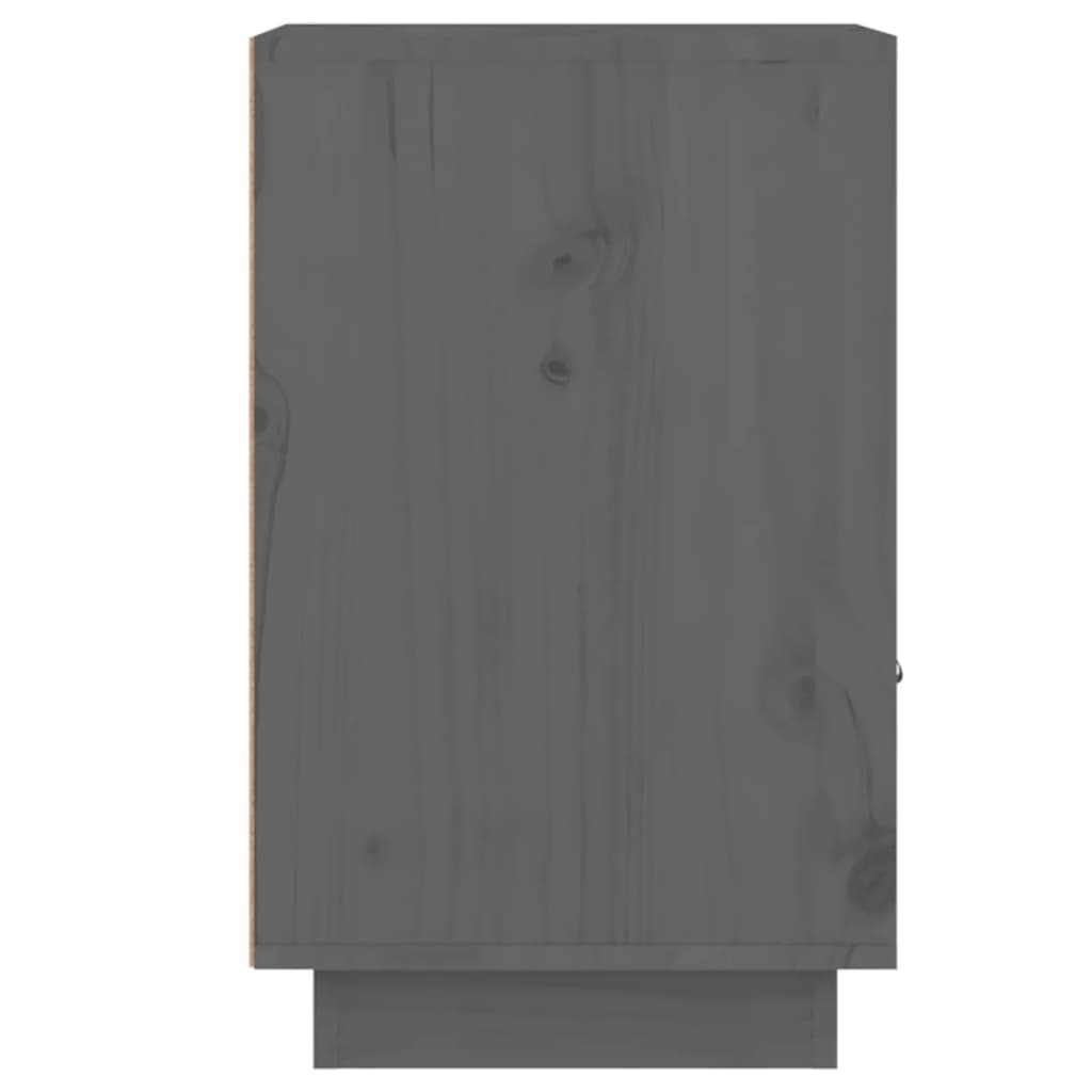 Tables de chevet 2 pcs Gris 40x34x55 cm Bois de pin massif - XIOS