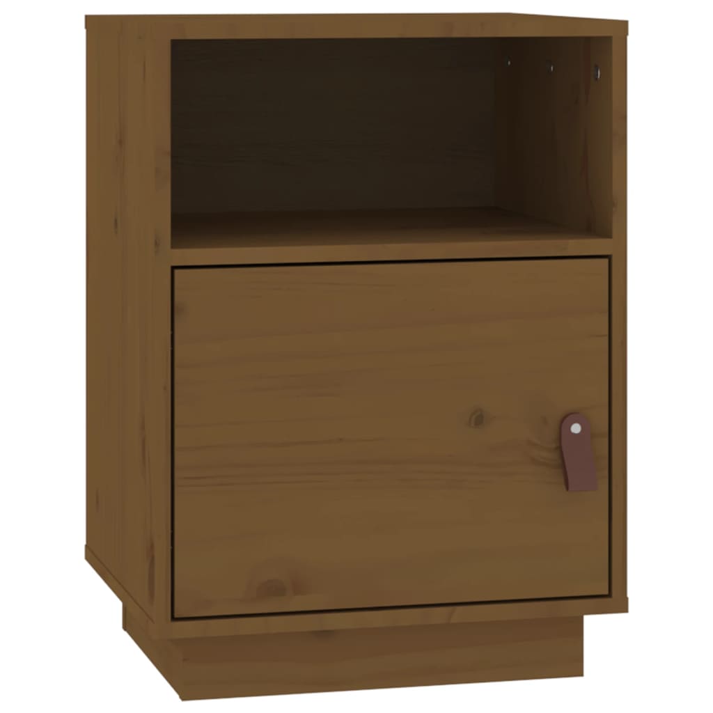 Table de chevet Marron miel 40x34x55 cm Bois de pin massif - XIOS