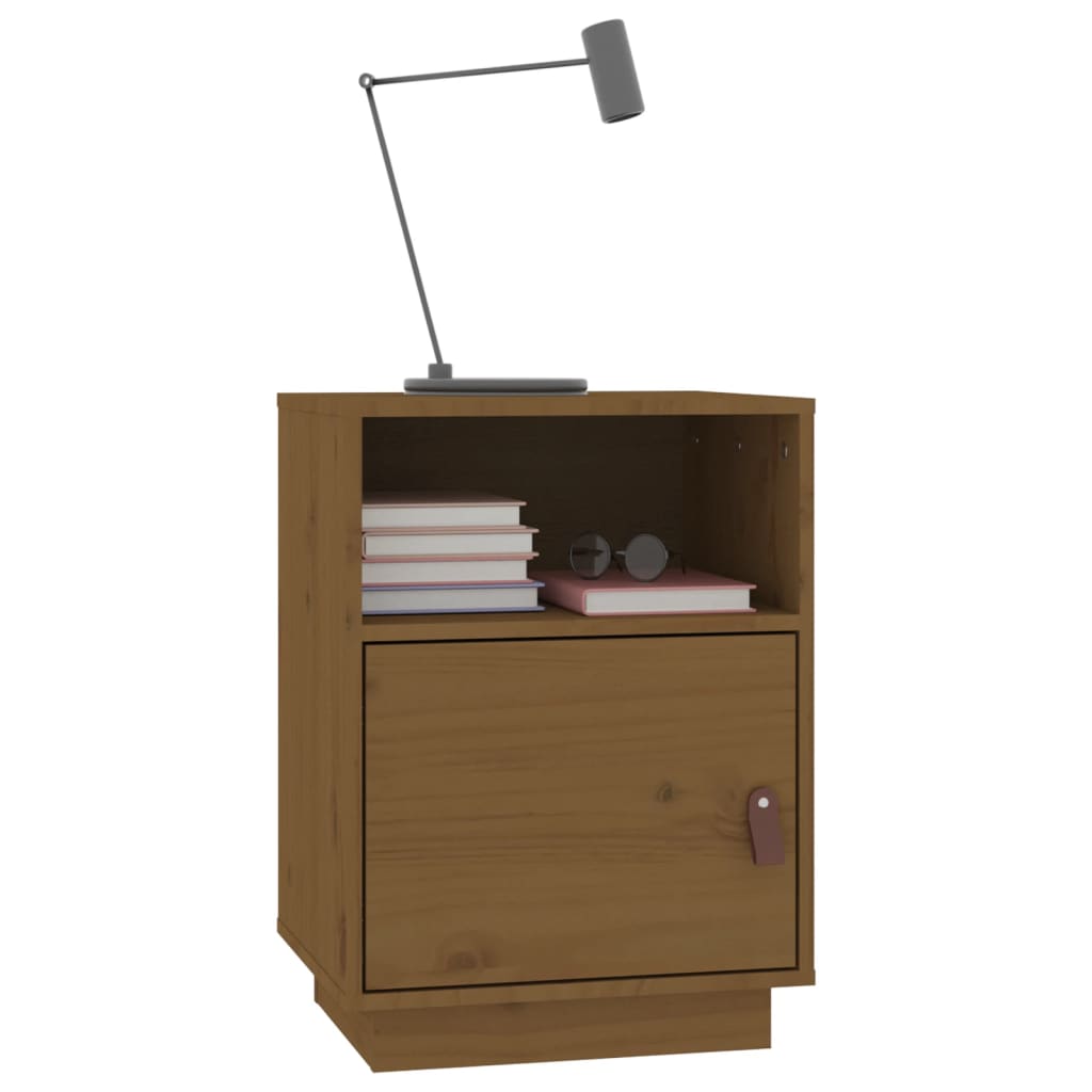 Tables de chevet 2pcs Marron miel 40x34x55cm Bois de pin massif - XIOS