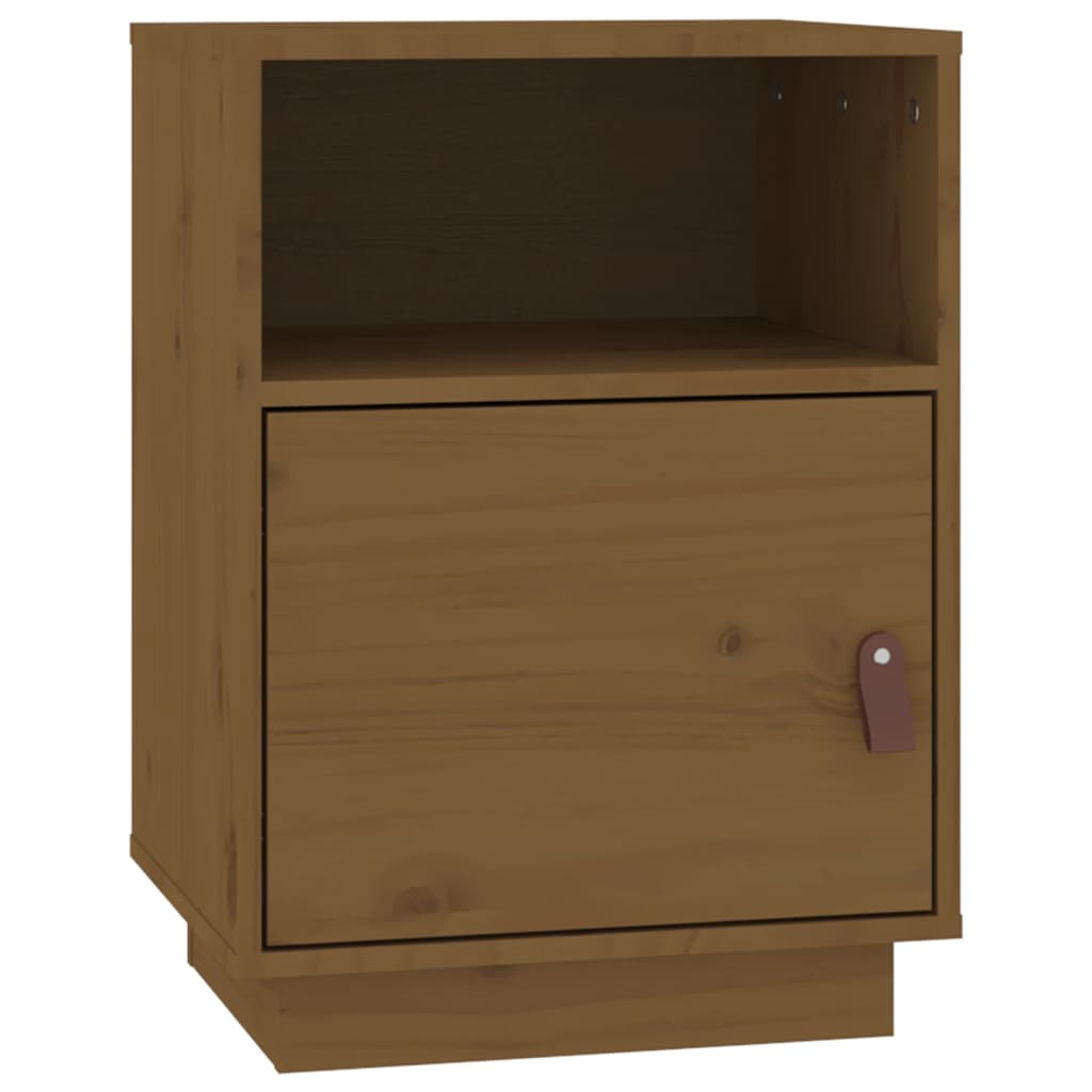 Tables de chevet 2pcs Marron miel 40x34x55cm Bois de pin massif - XIOS