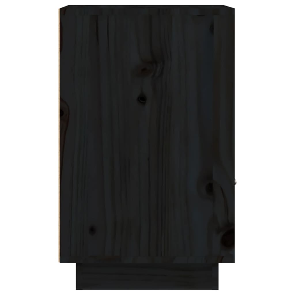 Table de chevet Noir 40x34x55 cm Bois de pin massif - XIOS