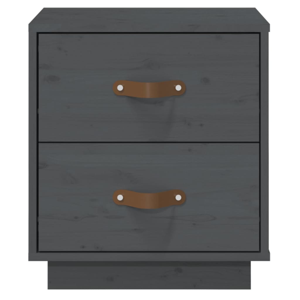 Table de chevet Gris 40x34x45 cm Bois de pin massif - XIOS