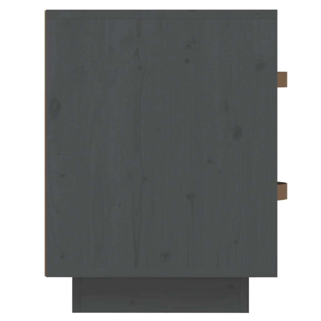 Table de chevet Gris 40x34x45 cm Bois de pin massif - XIOS