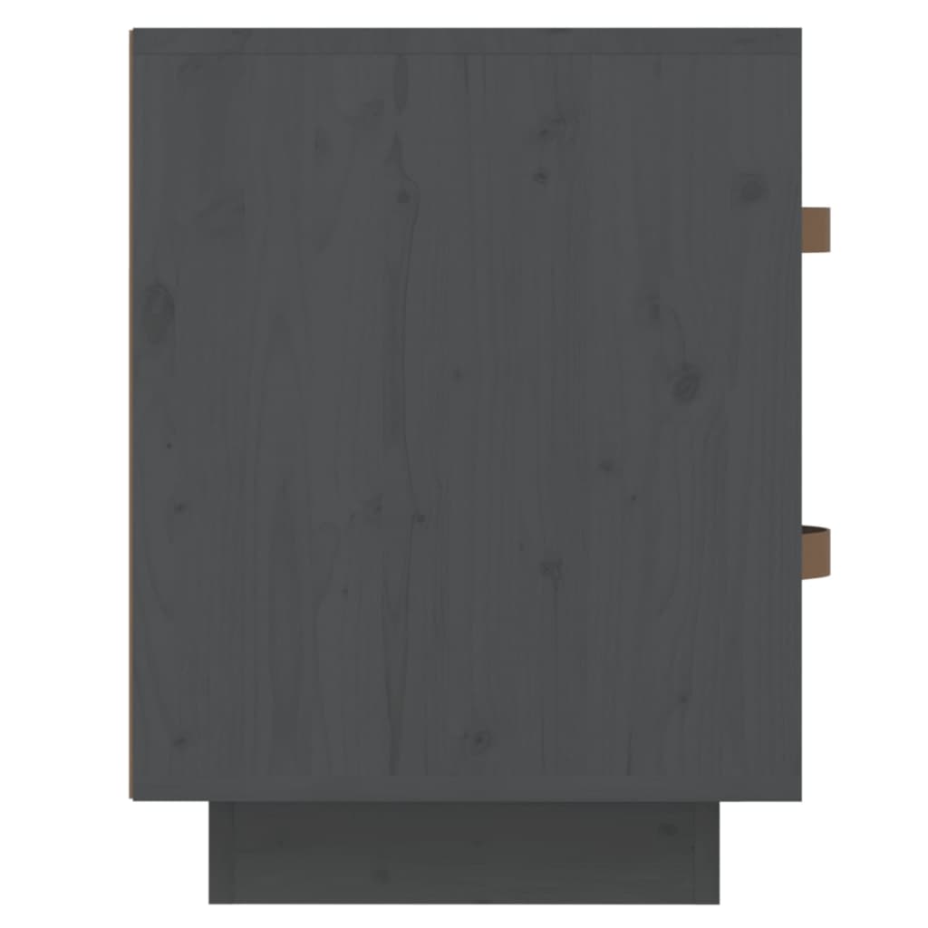 Tables de chevet 2 pcs Gris 40x34x45 cm Bois de pin massif - XIOS