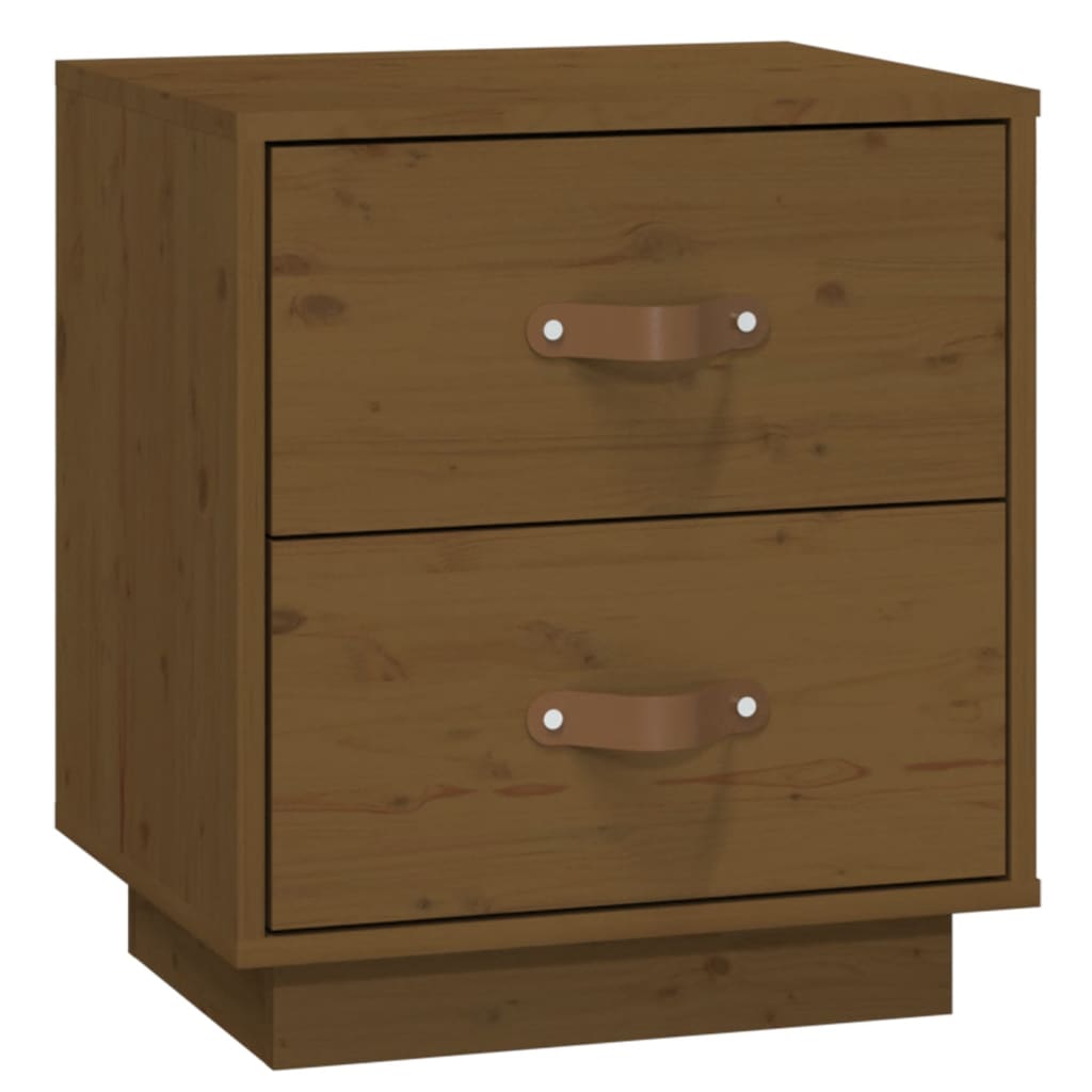 Table de chevet Marron miel 40x34x45 cm Bois de pin massif - XIOS