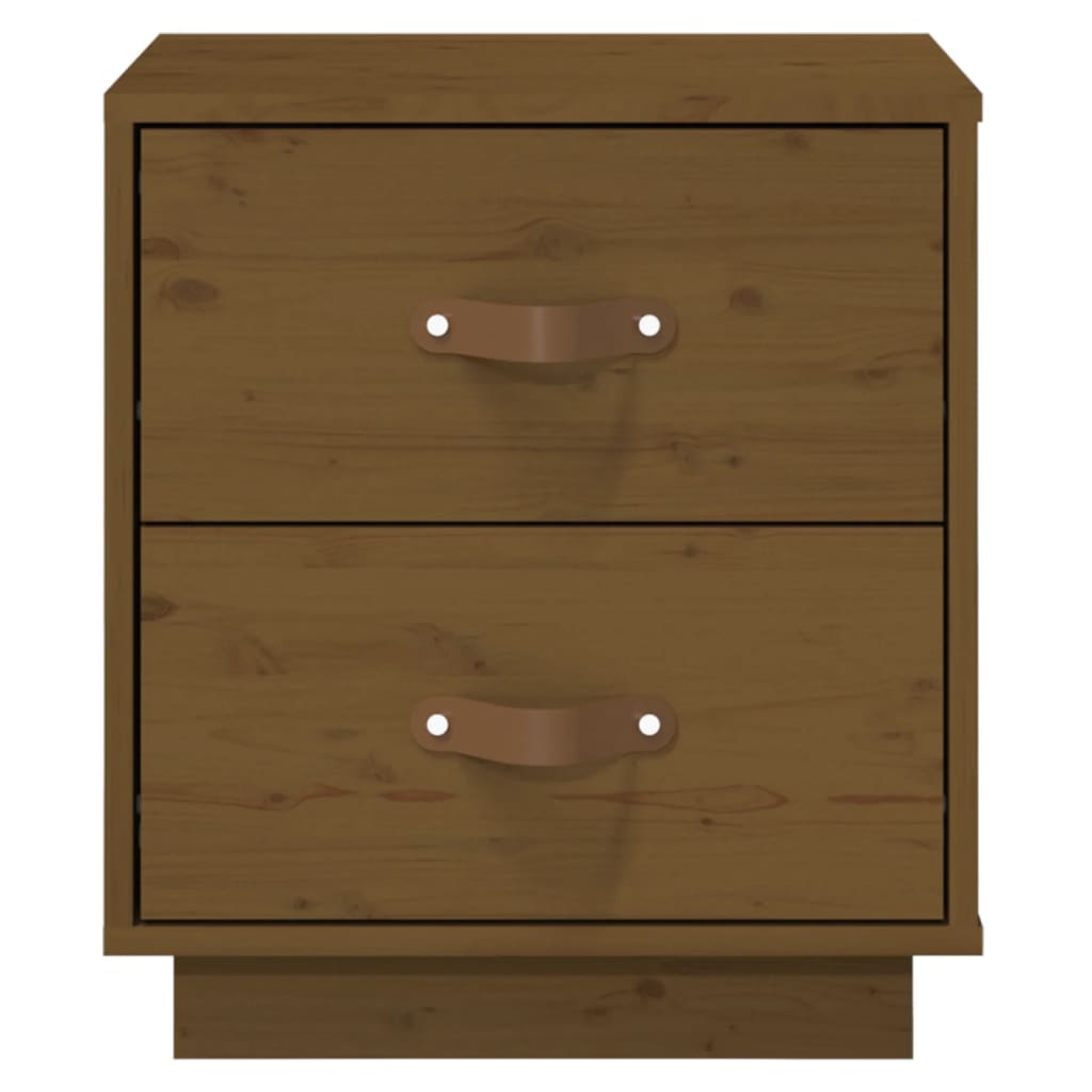 Table de chevet Marron miel 40x34x45 cm Bois de pin massif - XIOS