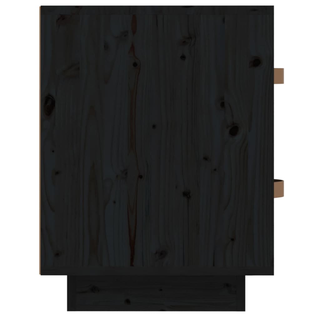 Tables de chevet 2 pcs Noir 40x34x45 cm Bois de pin massif - XIOS