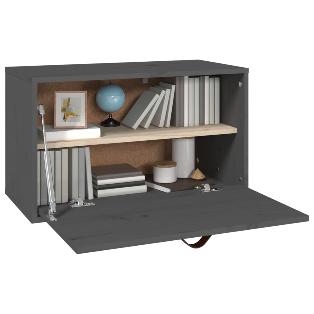 Armoire murale Gris 60x30x35 cm Bois de pin massif - XIOS
