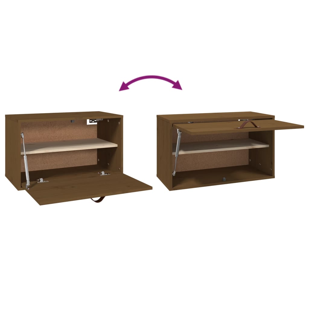 Armoire murale Marron miel 60x30x35 cm Bois de pin massif - XIOS