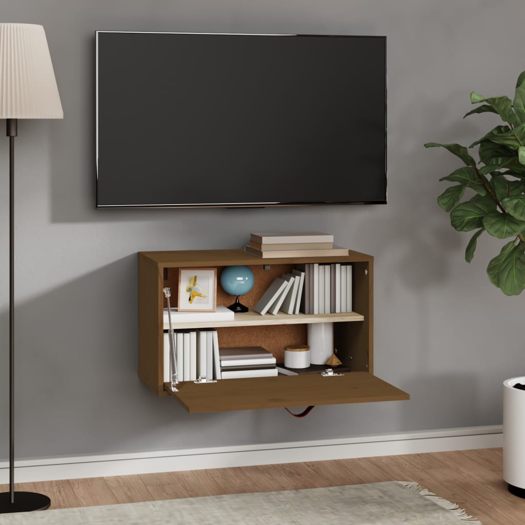 Armoire murale Marron miel 60x30x35 cm Bois de pin massif - XIOS